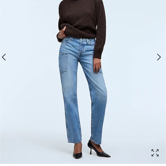 NWT Madewell low slung straight jeans pocket edition - Picture 2 of 14